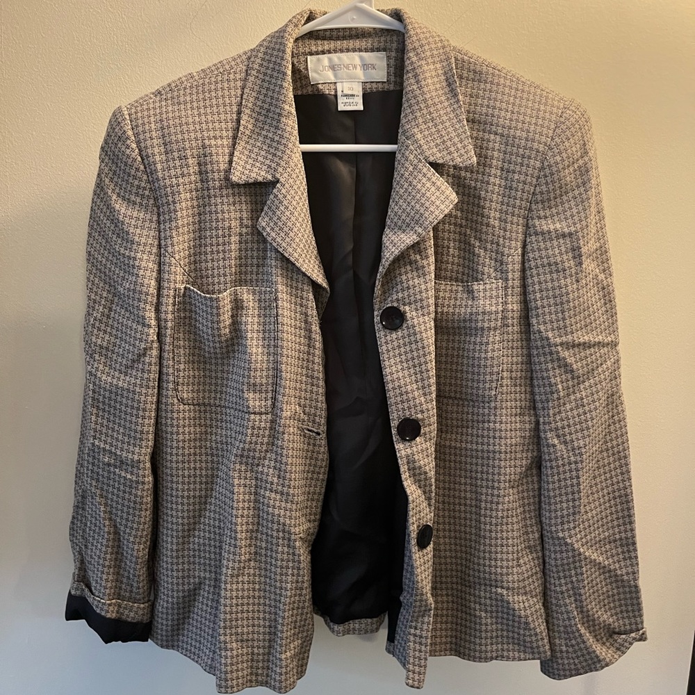Jones New York houndstooth blazer